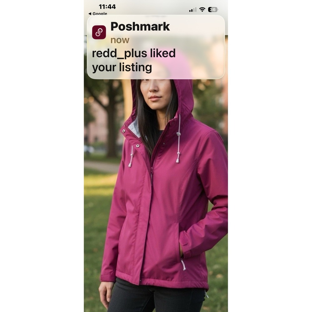 Free‎ Country Womens XXL Magenta Purple Softshell Hooded Rain Jacket Lightweight